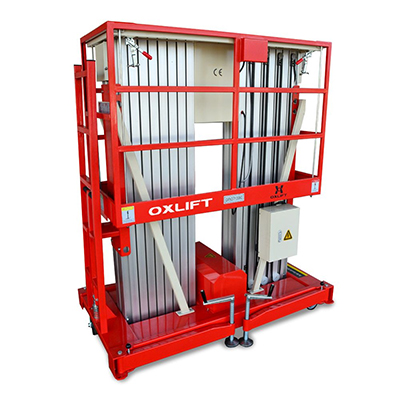 Телескопический двухмачтовый подъемник OXLIFT ZX-2-090 9000 мм 200 кг Телескопический двухмачтовый подъемник OXLIFT ZX-2-090 9000 мм 200 кг