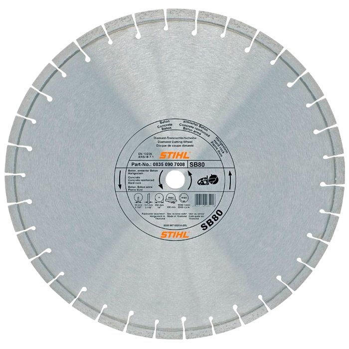 Алмазный диск Stihl SВ80 350 мм (бетон, гранит, камень) (8350907008) Алмазный диск Stihl SВ80 350 мм (бетон, гранит, камень) (8350907008)