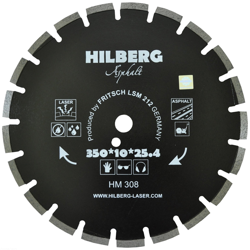 Диск алмазный Hilberg Asphalt Laser 350 мм (сегментный, с защитным зубом) Диск алмазный Hilberg Asphalt Laser 350 мм (сегментный, с защитным зубом)