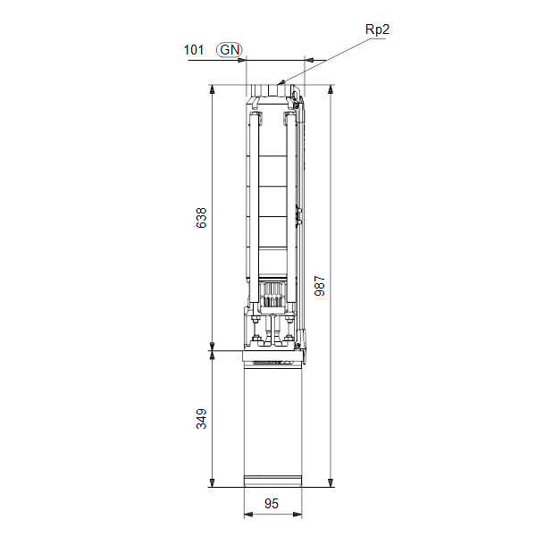 Насос скважинный Grundfos SP 9-8 1x230В Насос скважинный Grundfos SP 9-8 1x230В