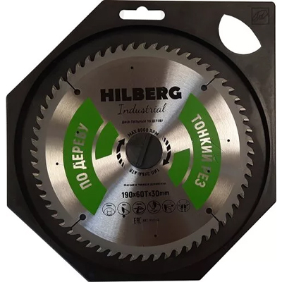 Диск пильный по дереву Hilberg Industrial Дерево 190х1,6х60Тх30 мм