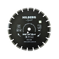 Диск алмазный Hilberg Asphalt Laser 350 мм (сегментный, с защитным зубом)