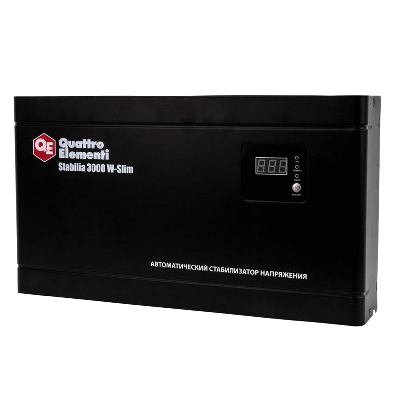 Стабилизатор напряжения Quattro Elementi Stabilia 3000 W-Slim настенный Стабилизатор напряжения Quattro Elementi Stabilia 3000 W-Slim настенный