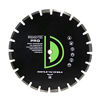 Диск алмазный сегментный Diamaster Pro 400x25,4 (40x3,6x10/16) мм 24z (асфальт, wet, dry)