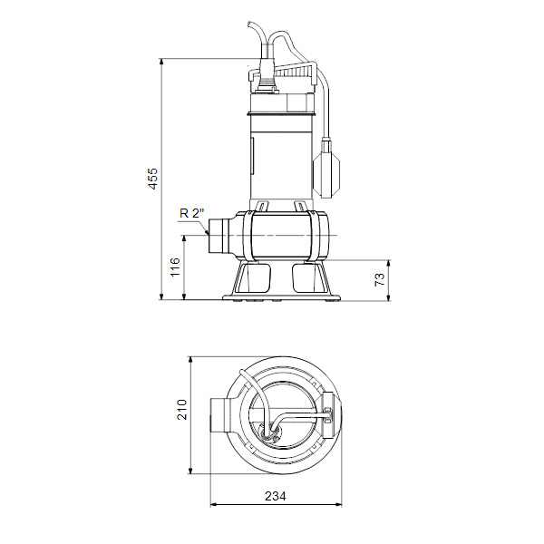 Дренажный насос Grundfos UNILIFT AP 50B.50.11.A1.V Дренажный насос Grundfos UNILIFT AP 50B.50.11.A1.V