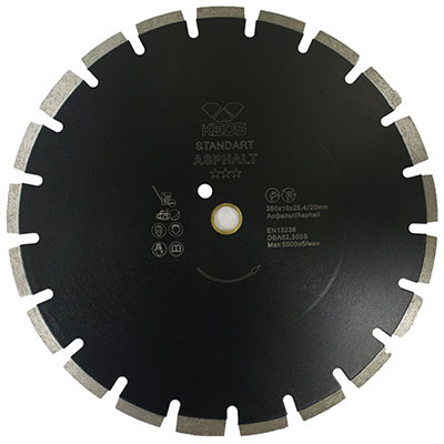 Диск алмазный сегментный (асфальт) KEOS Standart 350x25,4/20 мм (лазерная сварка)