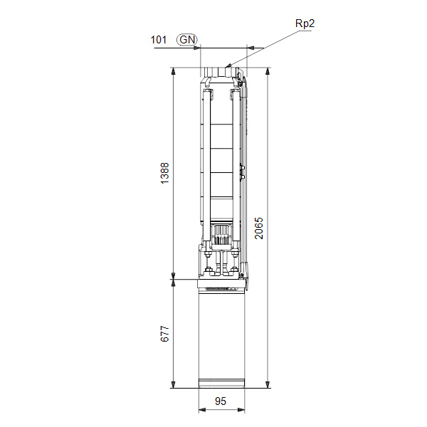 Насос скважинный Grundfos SP 9-23 3x400В (d 101 мм) Насос скважинный Grundfos SP 9-23 3x400В (d 101 мм)