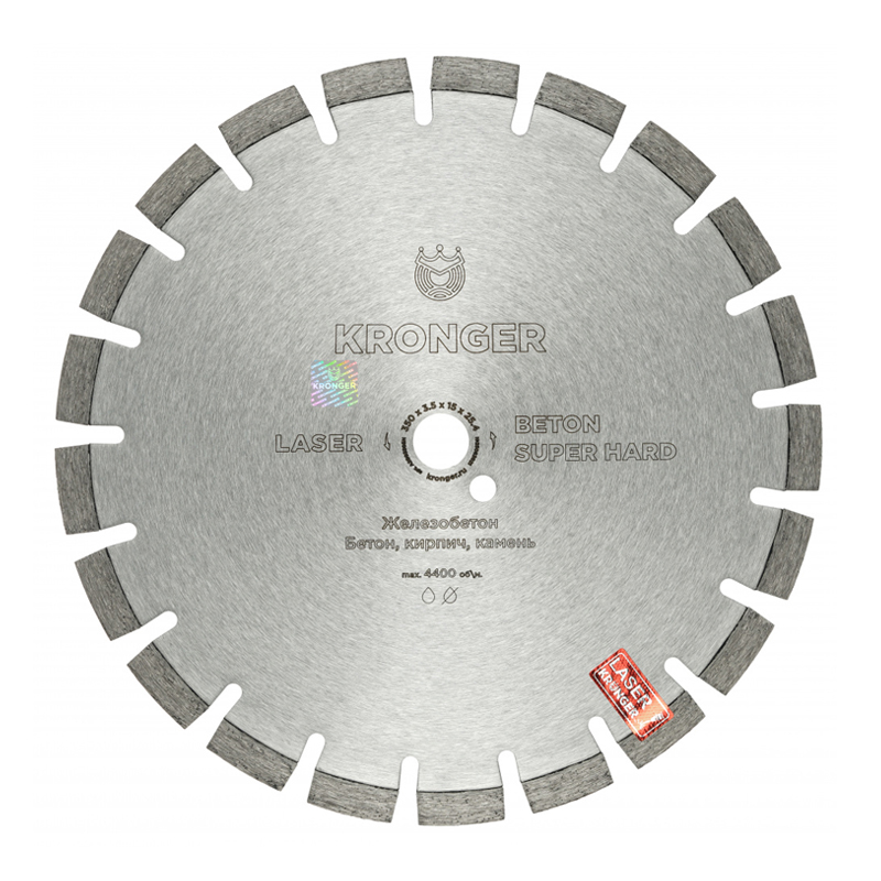 Алмазный диск Kronger Super Hard 350x25,4x3,5 мм Бетон Алмазный диск Kronger Super Hard 350x25,4x3,5 мм Бетон