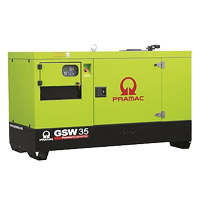 Дизельный генератор PRAMAC GSW35Y Mecc Alte однофазный в кожухе