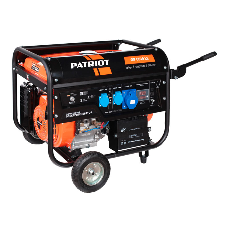 Генератор бензиновый PATRIOT GP 6510LE Генератор бензиновый PATRIOT GP 6510LE