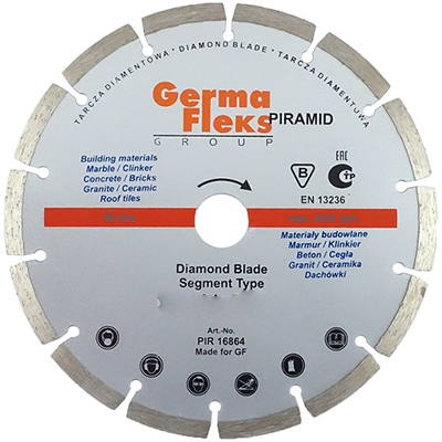Диск алмазный GermaFlex сегмент 300х32-25,4 мм S резка сухая (Piramid)