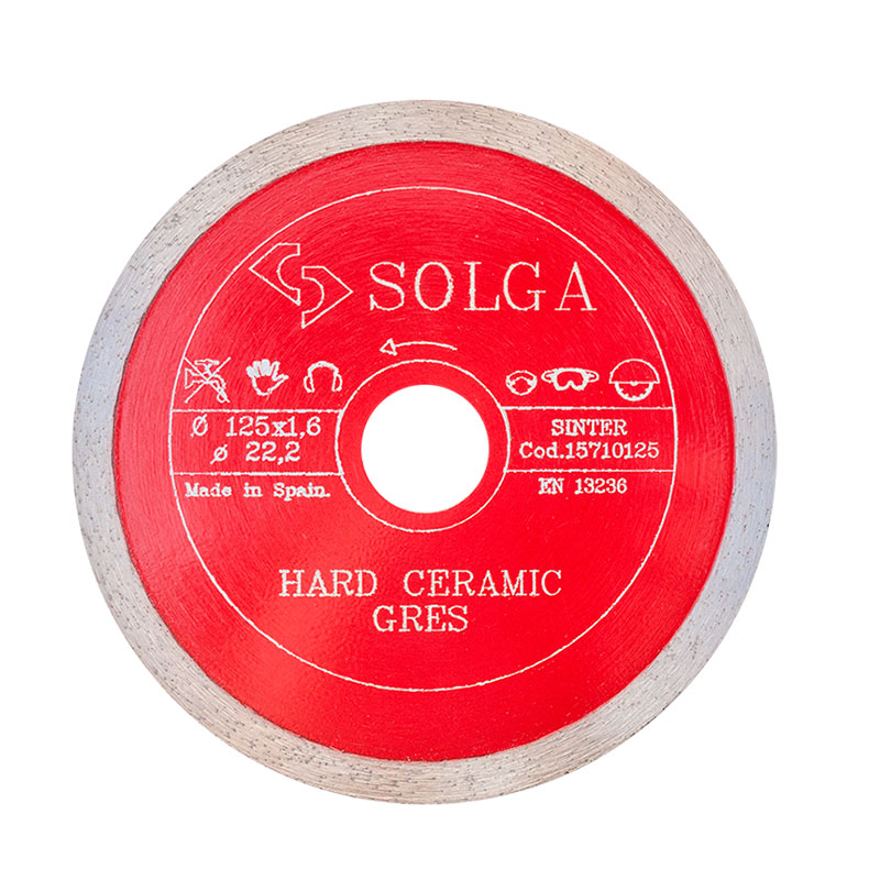 Диск алмазный Solga Diamant HARD CERAMICS сплошной (керамогранит) 125x22,23 мм Диск алмазный Solga Diamant HARD CERAMICS сплошной (керамогранит) 125x22,23 мм
