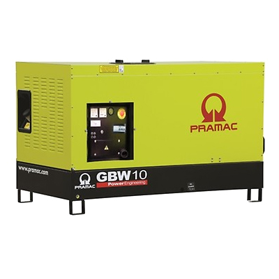 Дизельный генератор PRAMAC GBW10P однофазный в кожухе Дизельный генератор PRAMAC GBW10P однофазный в кожухе