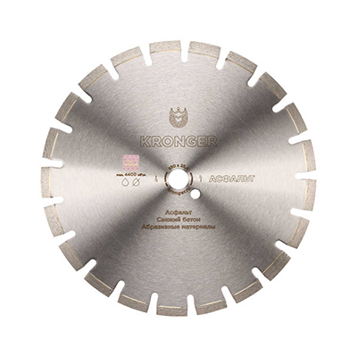 Алмазный сегментный диск Kronger 350x3,5/2,5x12x25,4-25 F4 Asphalt Алмазный сегментный диск Kronger 350x3,5/2,5x12x25,4-25 F4 Asphalt