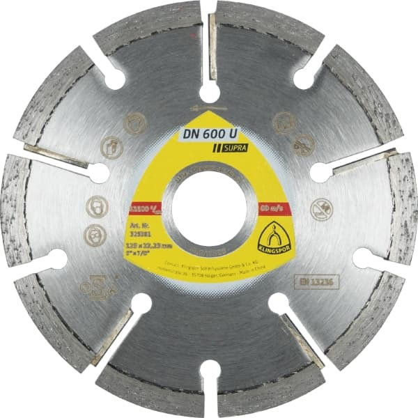 Алмазный диск KLINGSPOR 125x4,5x22,23/10S/7/S/DT/SUPRA/DN600U Алмазный диск KLINGSPOR 125x4,5x22,23/10S/7/S/DT/SUPRA/DN600U