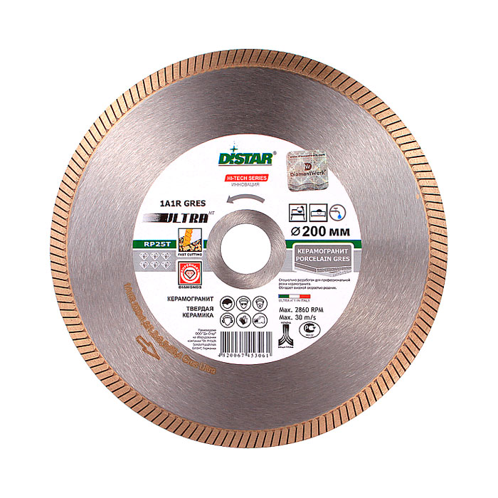 Алмазный круг Distar 1A1R Gres Ultra d 180 мм (керамическая плитка, керамогранит, мрамор, гранит)