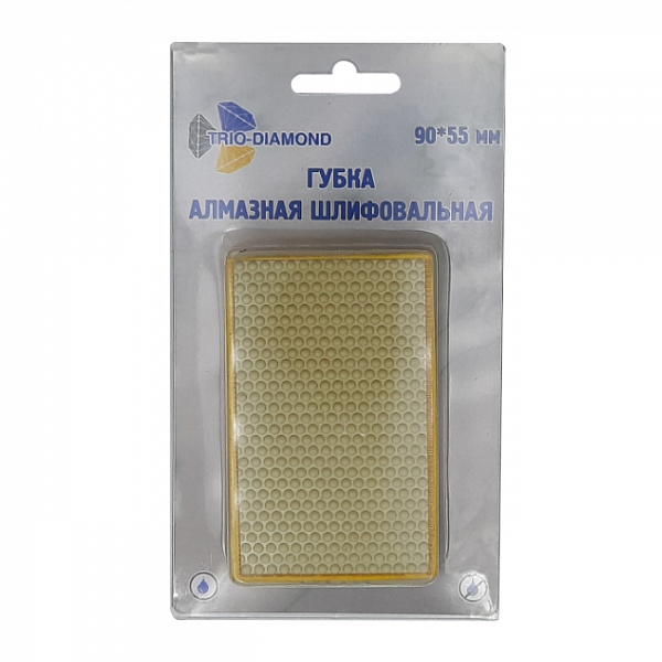 Губка алмазная шлифовальная Trio Diamond 90х55 мм, № 800 Губка алмазная шлифовальная Trio Diamond 90х55 мм, № 800