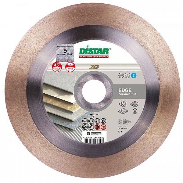 Диск алмазный Distar 1A1R 230x1,4x25x25,4 Edge Диск алмазный Distar 1A1R 230x1,4x25x25,4 Edge