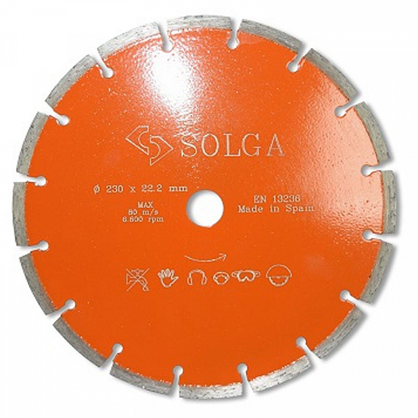 Диск алмазный Solga Diamant BASIC сегментный (железобетон) 230x22,23 мм Диск алмазный Solga Diamant BASIC сегментный (железобетон) 230x22,23 мм