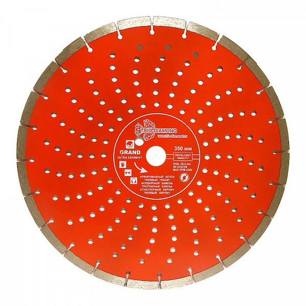 Диск алмазный Trio Diamond Segment Grand Hot press 350 мм Диск алмазный Trio Diamond Segment Grand Hot press 350 мм