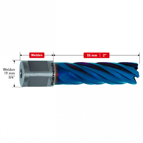 Сверло корончатое Karnasch (Карнаш) BLUE-LINE 45x55 арт. 20.1313-45 Сверло корончатое Karnasch (Карнаш) BLUE-LINE 45x55 арт. 20.1313-45