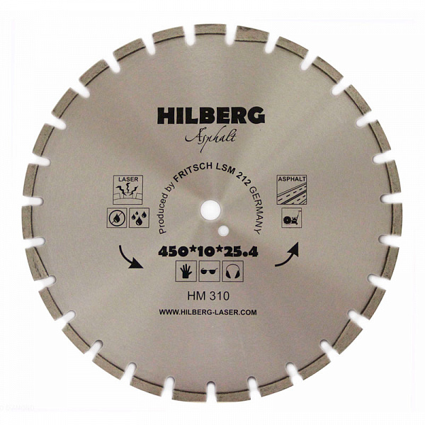 Диск алмазный Hilberg Asphalt Laser d 450 мм (сегментный, с защитным зубом) Диск алмазный Hilberg Asphalt Laser d 450 мм (сегментный, с защитным зубом)