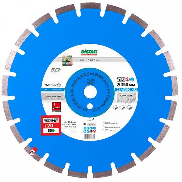 Алмазный диск ADTnS 1A1RSS/C3-W 450x3,8/2,8x12x25,4-32 F4 CLG 450/25,4 RS-M Алмазный диск ADTnS 1A1RSS/C3-W 450x3,8/2,8x12x25,4-32 F4 CLG 450/25,4 RS-M