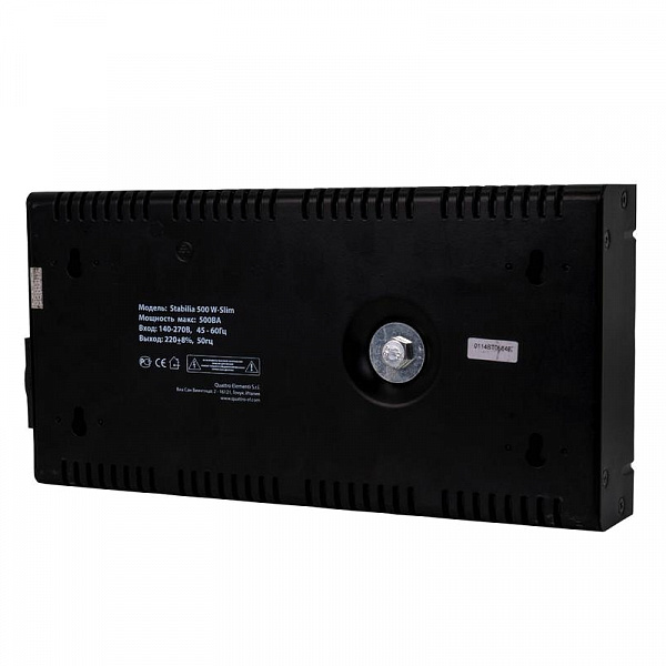 Стабилизатор напряжения Quattro Elementi Stabilia 500 W-Slim настенный Стабилизатор напряжения Quattro Elementi Stabilia 500 W-Slim настенный