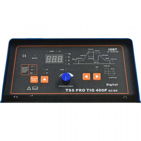 Аппарат TIG сварки алюминия ТСС PRO TIG/MMA 400P AC/DC Digital Аппарат TIG сварки алюминия ТСС PRO TIG/MMA 400P AC/DC Digital