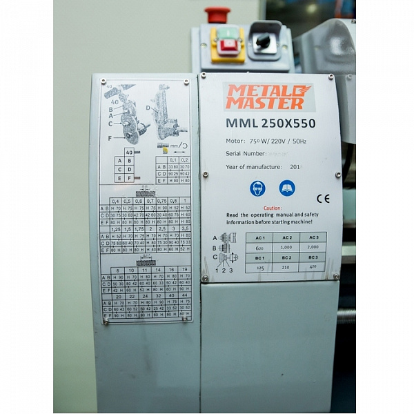Станок токарный Metal Master MML 250x550 Станок токарный Metal Master MML 250x550