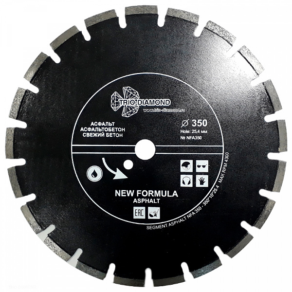 Диск алмазный Trio Diamond New Formula Asphalt 350 мм Диск алмазный Trio Diamond New Formula Asphalt 350 мм