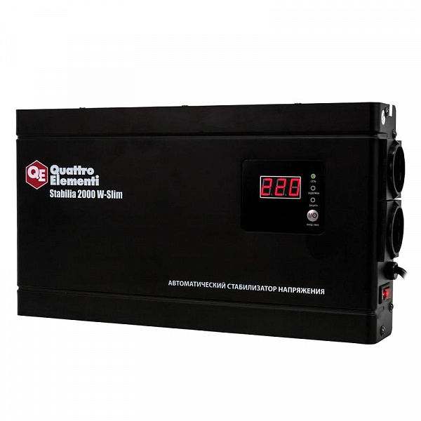 Стабилизатор напряжения Quattro Elementi Stabilia 2000 W-Slim настенный Стабилизатор напряжения Quattro Elementi Stabilia 2000 W-Slim настенный