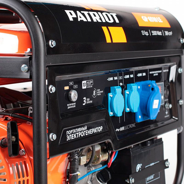Генератор бензиновый PATRIOT GP 6510LE Генератор бензиновый PATRIOT GP 6510LE