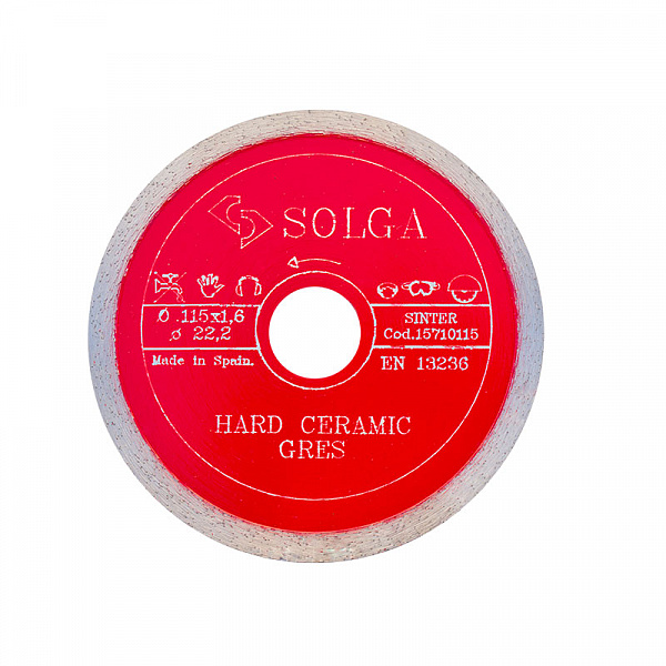 Диск алмазный Solga Diamant HARD CERAMICS сплошной (керамогранит) 115x22,23 мм Диск алмазный Solga Diamant HARD CERAMICS сплошной (керамогранит) 115x22,23 мм