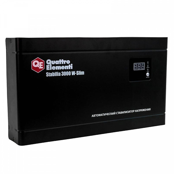 Стабилизатор напряжения Quattro Elementi Stabilia 3000 W-Slim настенный Стабилизатор напряжения Quattro Elementi Stabilia 3000 W-Slim настенный